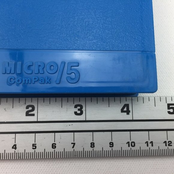 SRW Micro/5 Disk Diskette ComPak Case Blue Plastic Cover Spine Label - Picture 6 of 7